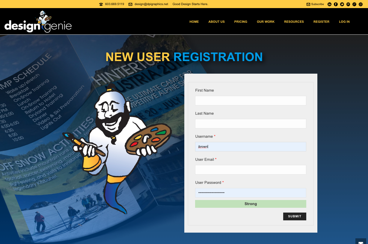 New User Registration